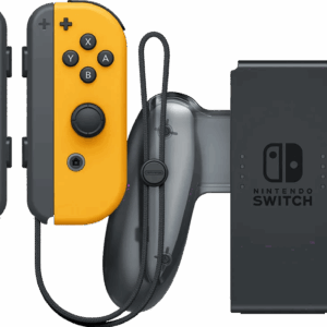 Nintendo Switch Joy-Con set Neon Paars/Neon Oranje + Nintendo Switch Joy-Con Charge Grip