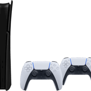 PlayStation 5 Slim Digital Edition + Covers Zwart + Extra Controller Wit