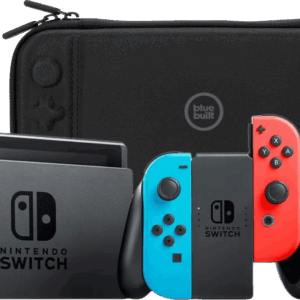 Nintendo Switch Rood/Blauw + BlueBuilt Beschermhoes