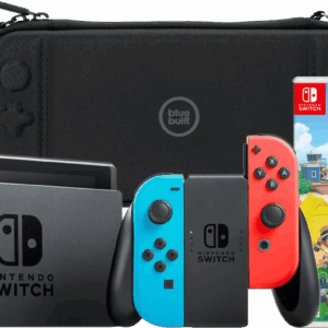 Nintendo Switch Rood/Blauw + Animal Crossing New Horizons + BlueBuilt Beschermhoes