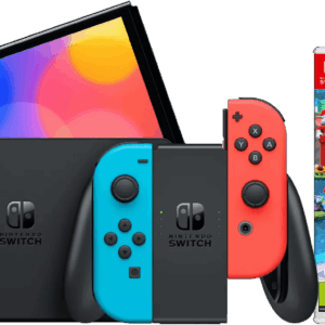 Nintendo Switch OLED Blauw/Rood + Super Mario Bros. Wonder
